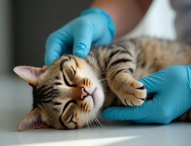 Specialist carefully handling a deceased cat with dignity in Clifton Springs